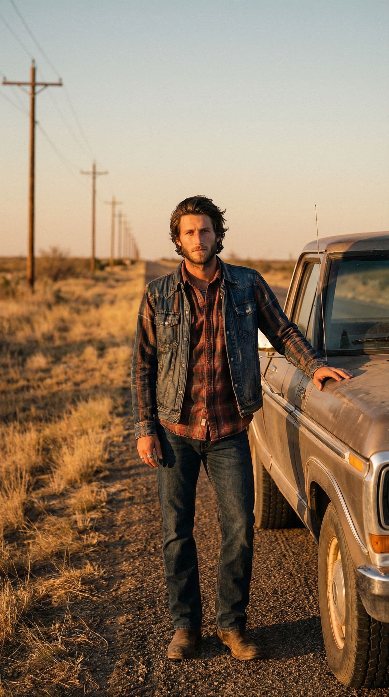 Colt Rainer with pickup truck